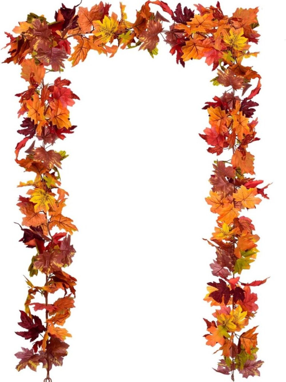 2 Pack Autumn Maple Leaf Garland - 5.9Ft Colorful Hanging Vine Decor for Home